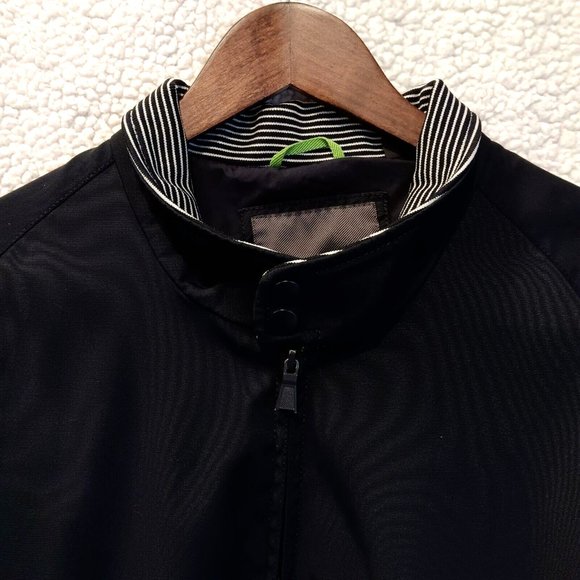 Liz Claiborne Full Zip Jacket Womens XL Black with 2 Snap Stripe Collar - Picture 4 of 9